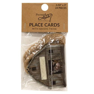 24 Pkg Barn Placecards - The Fox Decor